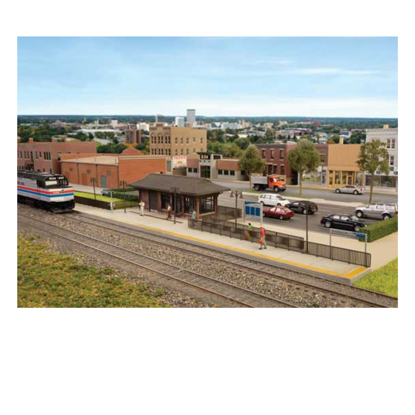 Walthers Cornerstone 933-3392 Amtrak Rural Station Kit HO Scale