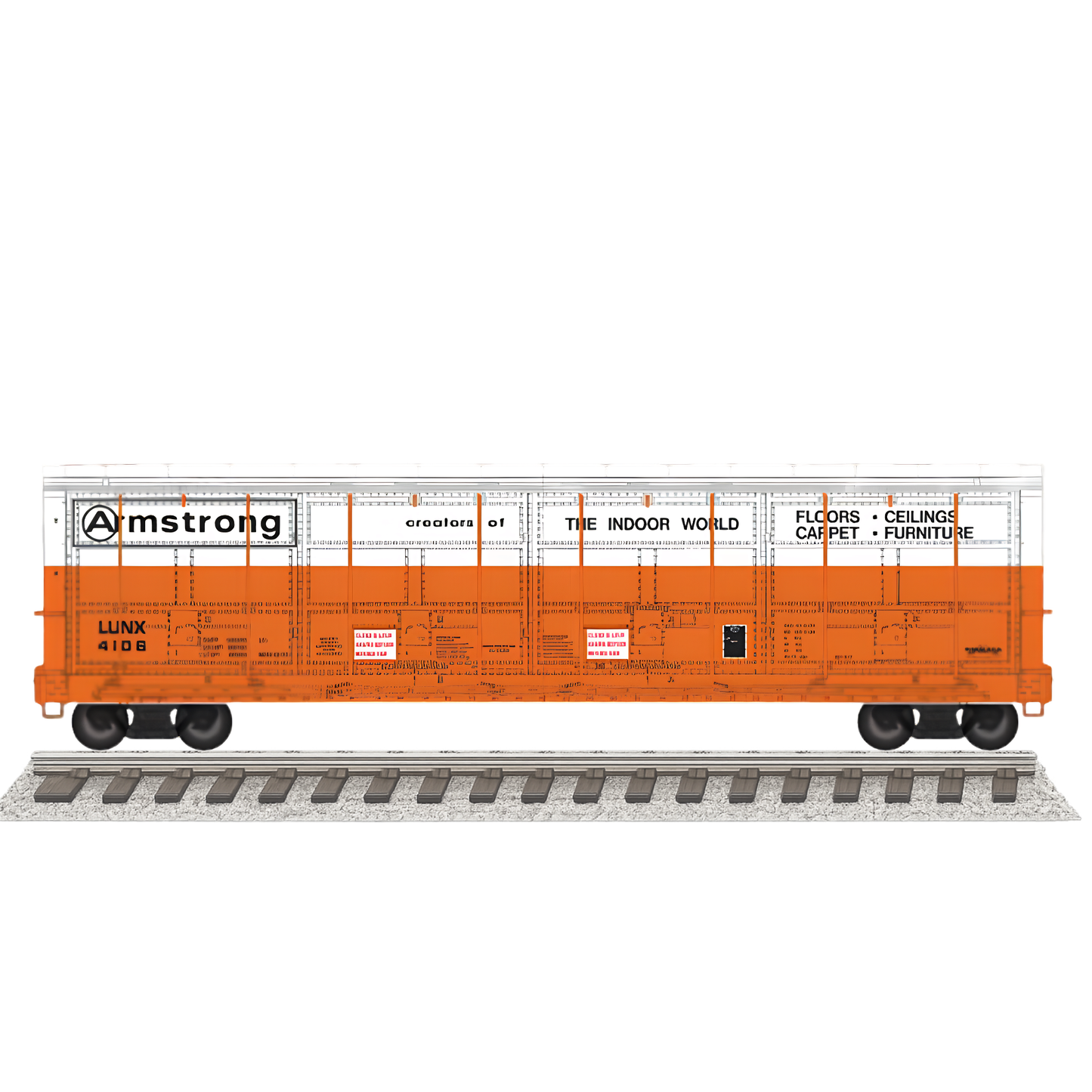 WalthersProto (920-101951) | 56' Thrall All-Door Boxcar | Armstrong LUNX #4106 | HO Scale [PRE-ORDER]