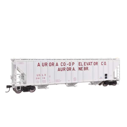 WalthersProto 920-106179 • 55' Evans 4780 Covered Hopper • Aurora Coop USLX #26120 • HO Scale