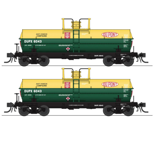 Broadway Limited Imports (10353) | 6,000 Gallon Tank Car | Dupont DUPX #6033 + #6034 | 2-Pack | HO Scale [PRE-ORDER]
