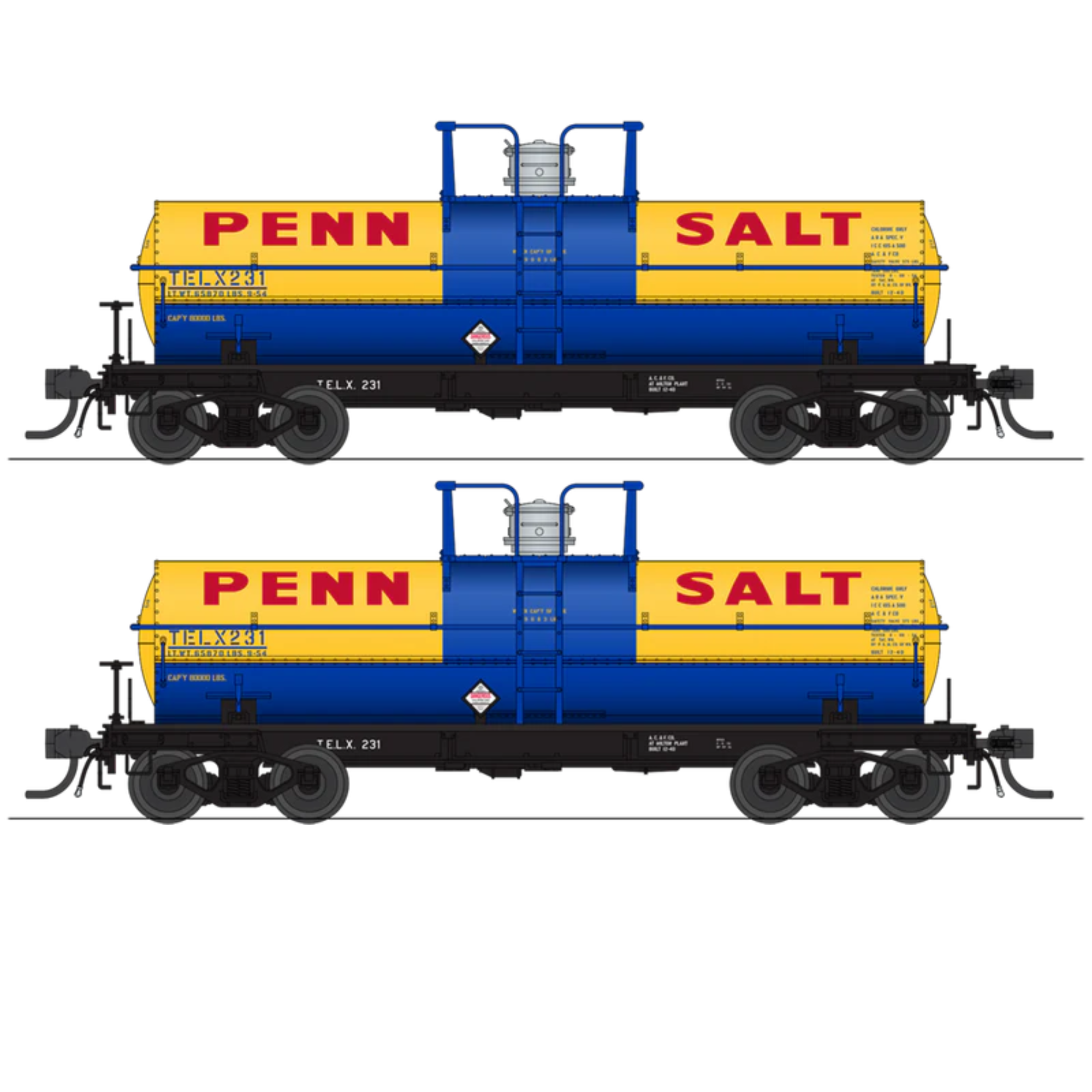 Broadway Limited Imports (10358) | 6,000 Gallon Tank Car | Penn Salt T ...