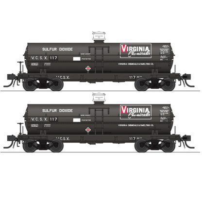 Broadway Limited Imports (10361) | 6,000 Gallon Tank Car | Virginia Chemical VCSX #171 + #177 | 2-Pack | HO Scale [PRE-ORDER]