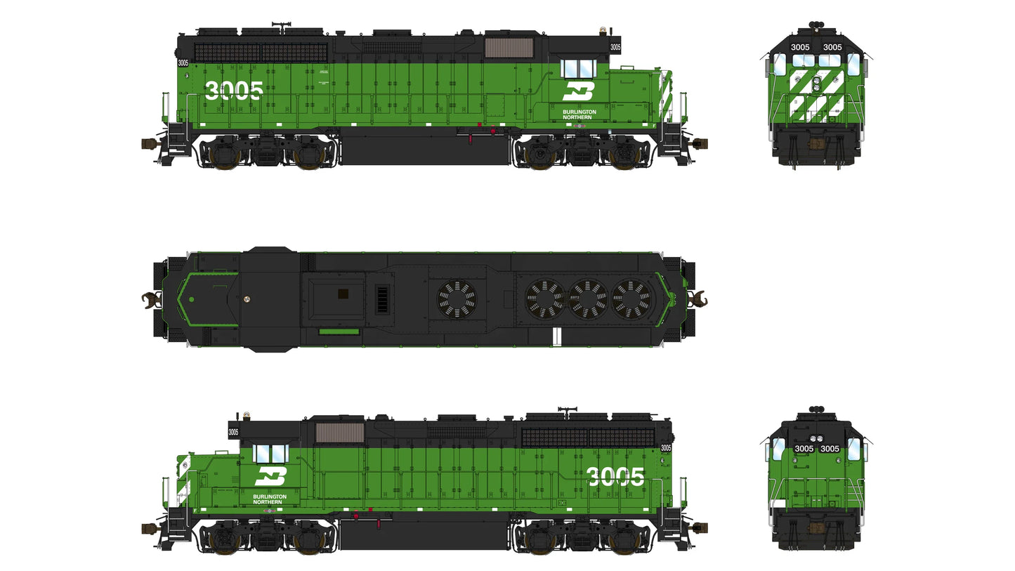 Class One Model Works (LM00157) | EMD GP40 1A3 | Burlington Northern #3005 | DCC/Sound w/ Tru-Fans(TM) | HO Scale [PRE-ORDER]