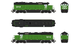 Class One Model Works (LM00161) | EMD GP40 1A3 | Burlington Northern #3018 | DCC/Sound w/ Tru-Fans(TM) | HO Scale [PRE-ORDER]