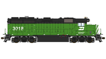 Class One Model Works (LM00161) | EMD GP40 1A3 | Burlington Northern #3018 | DCC/Sound w/ Tru-Fans(TM) | HO Scale [PRE-ORDER]