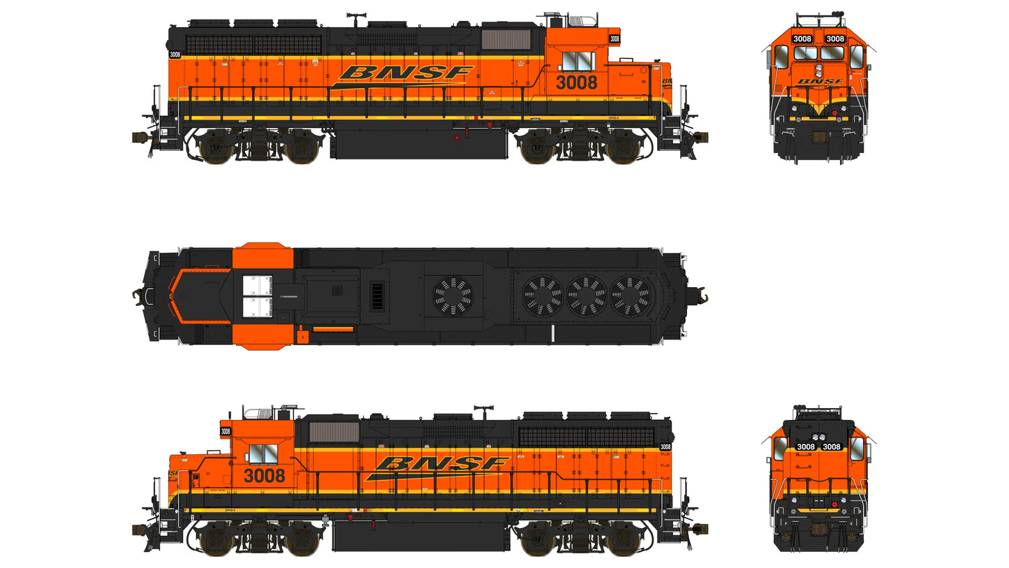 Class One Model Works (LM00406) | EMD GP40-2 1A3 | BNSF #3008 | DCC/Sound w/ Tru-Fans(TM) | HO Scale [PRE-ORDER]