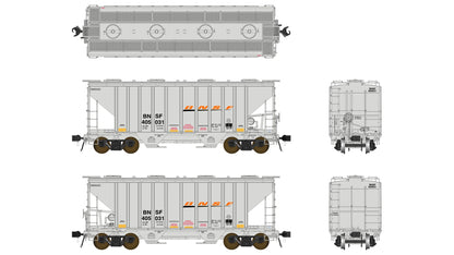Class One Model Works FC01006 PS 3000CD Two-Bay Hopper BNSF #405031 Gray HO Scale