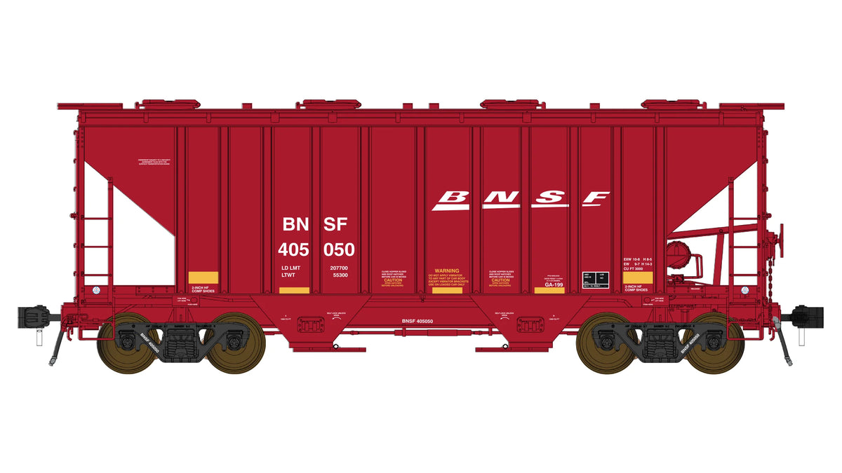 Class One Model Works FC01004 PS 3000CD Two-Bay Hopper BNSF #405004 Tuscan HO Scale