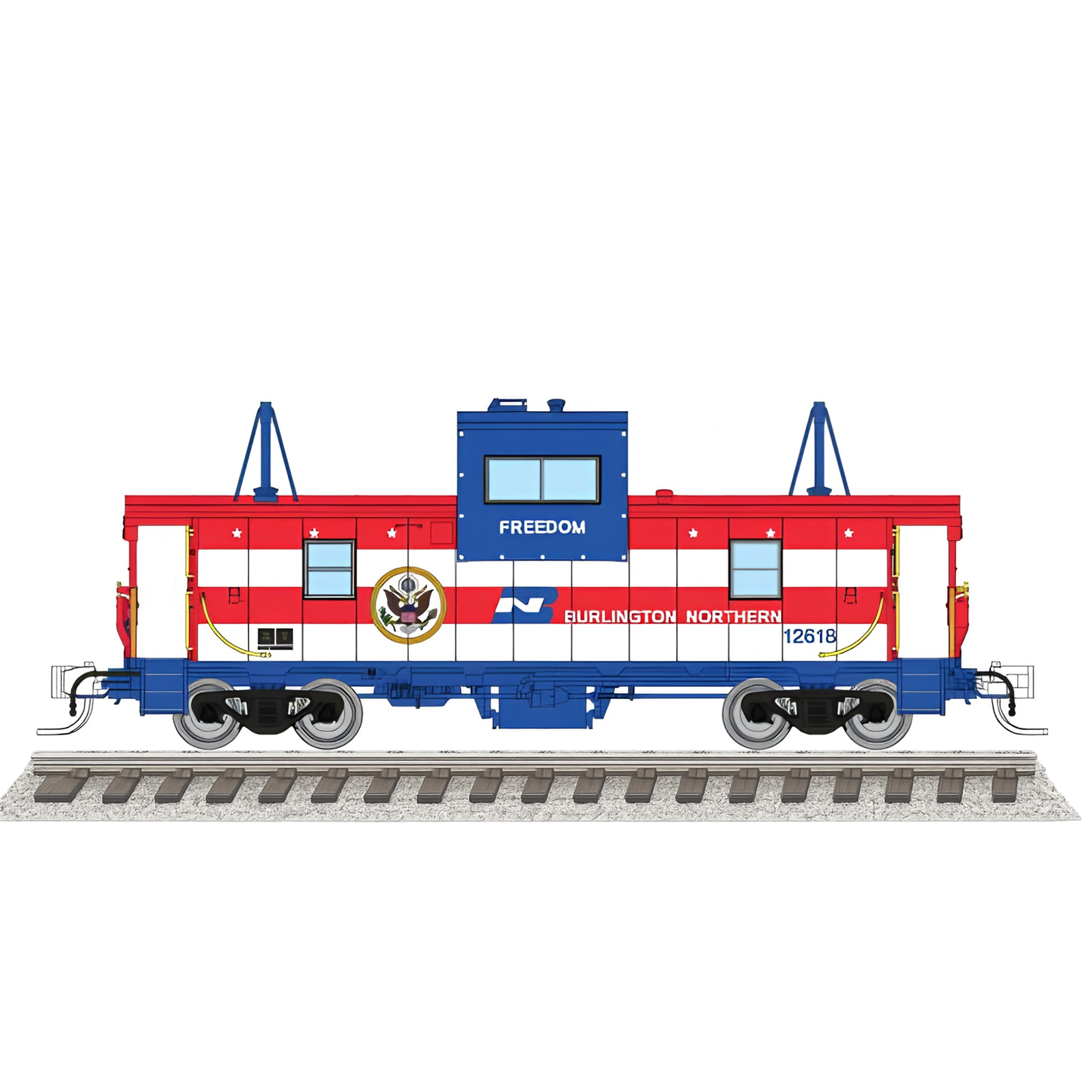 Rapido (510065) | Wide Vision Caboose w/ Lights | Burlington Northern #12618 | Freedom | N Scale [PRE-ORDER]