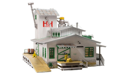 Woodland Scenics (4949) | H&H Feed Mill w/ LED | N Scale