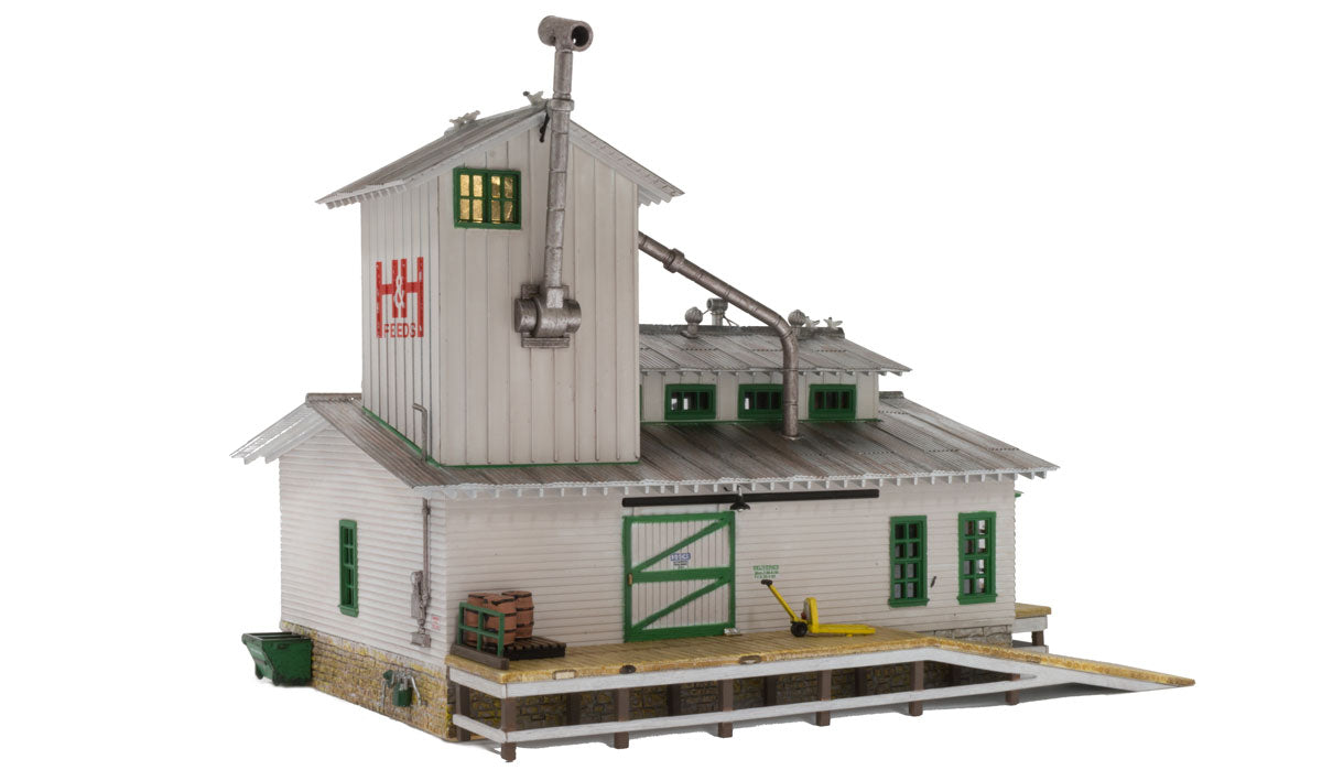 Woodland Scenics (4949) | H&H Feed Mill w/ LED | N Scale