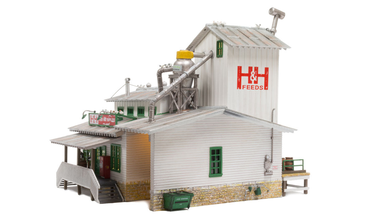 Woodland Scenics (4949) | H&H Feed Mill w/ LED | N Scale