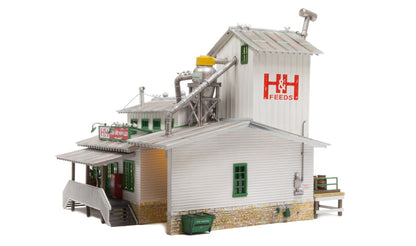 Woodland Scenics (4949) | H&H Feed Mill w/ LED | N Scale