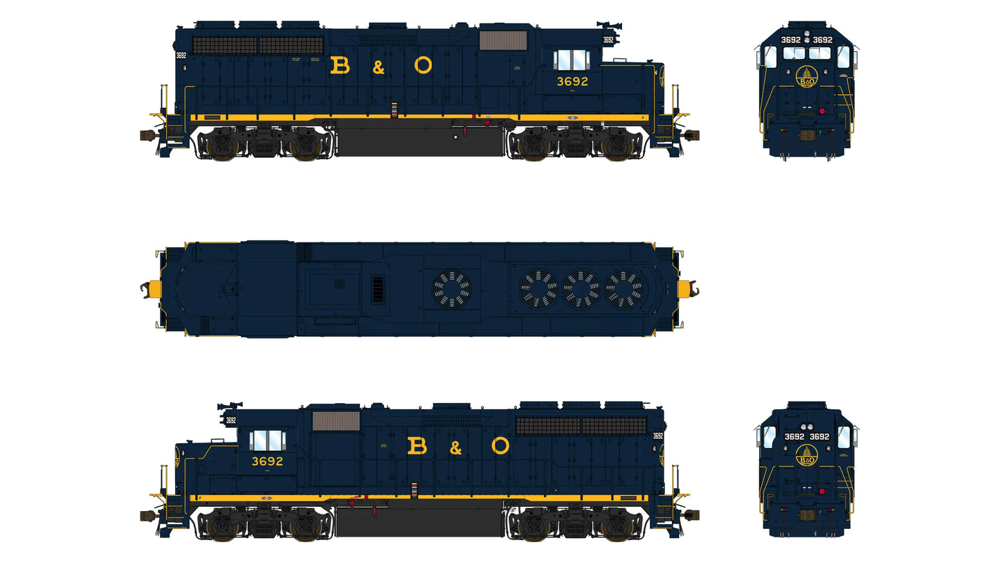Class One Model Works (LM00108) | EMD GP40 1A3 | Baltimore & Ohio #3692 | DCC/Sound w/ Tru-Fans(TM) | HO Scale [PRE-ORDER]