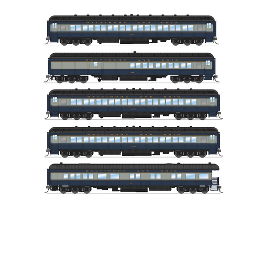 Broadway Limited Imports (9713) | Heavyweight 5-Car Passenger Set w/ Lights | Baltimore & Ohio (1438, 5270, 5284, 5307, 100) | HO Scale