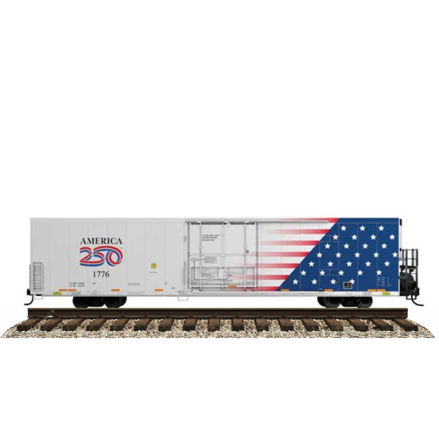 WalthersMainline (910-4180) | 72' Modern Refrigerator Boxcar | America250(TM) #2026 | America 250th Anniversary | HO Scale [PRE-ORDER]