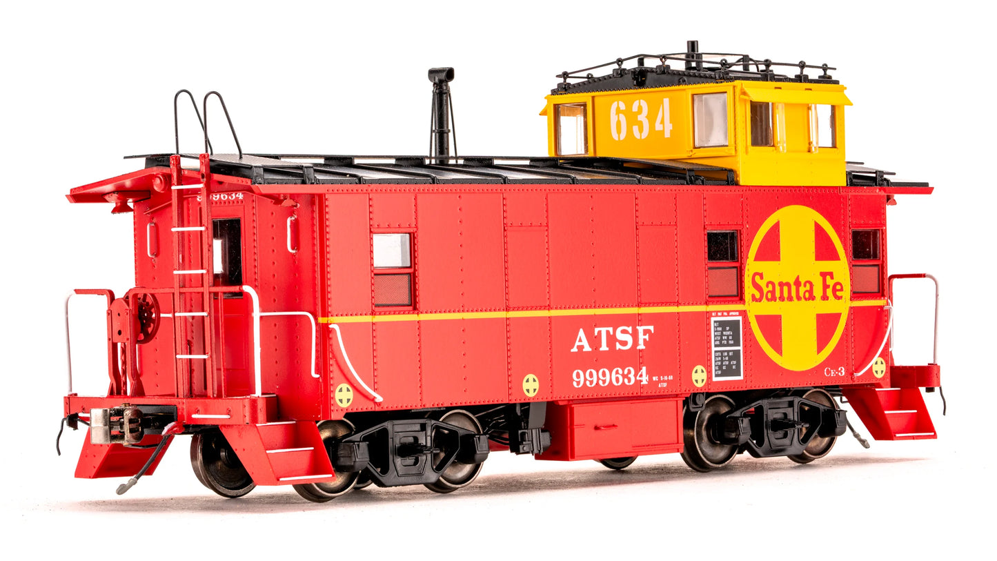 Class One Model Works (CB00307) | Mid-Life Peaked Roof Caboose CE-3 | ATSF #999634 | HO Scale