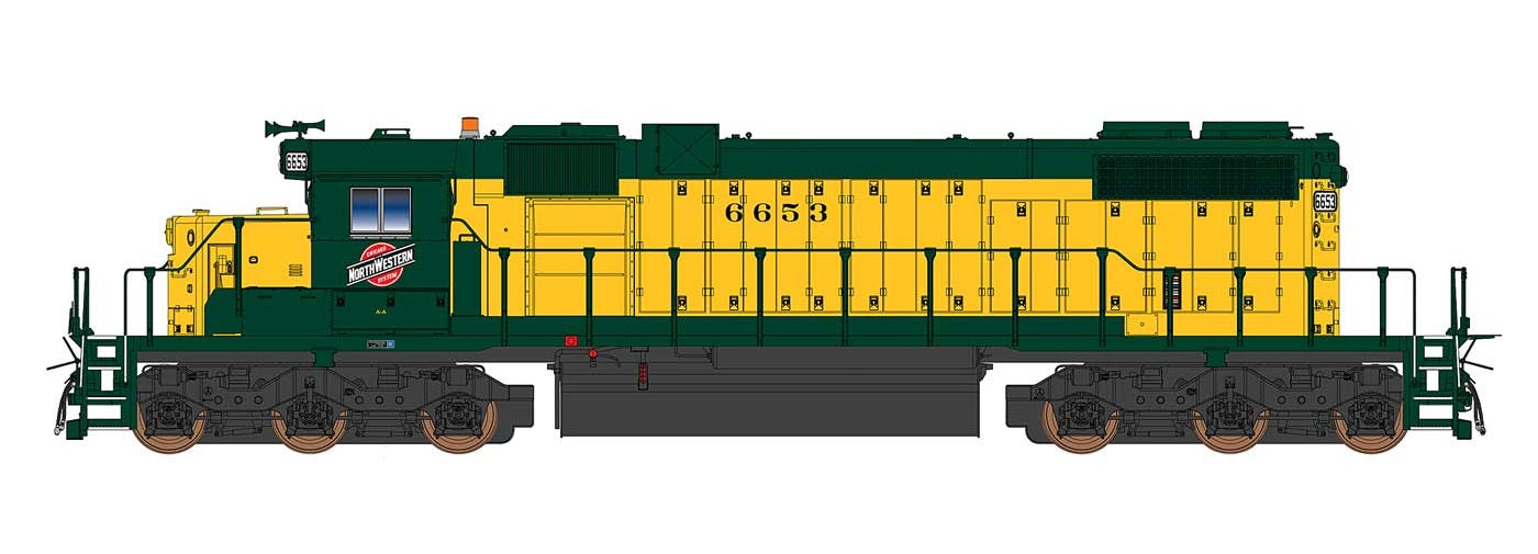 InterMountain SD38-2 - Chicago & North Western #6653 - ESU LokSound - DCC - HO Scale