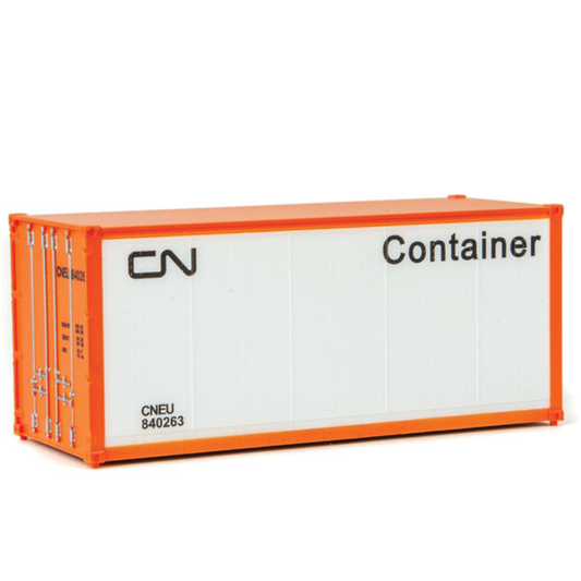 Walthers SceneMaster (949-8653) | 20' Smooth-Side Container | CN Container | HO Scale