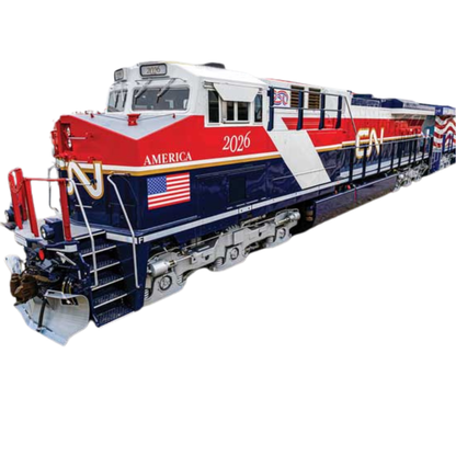 WalthersMainline (910-10236) | GE ES44AC GEVO | Canadian National #2026 | America 250th Scheme, Air Force One | Standard DC | HO Scale [PRE-ORDER]