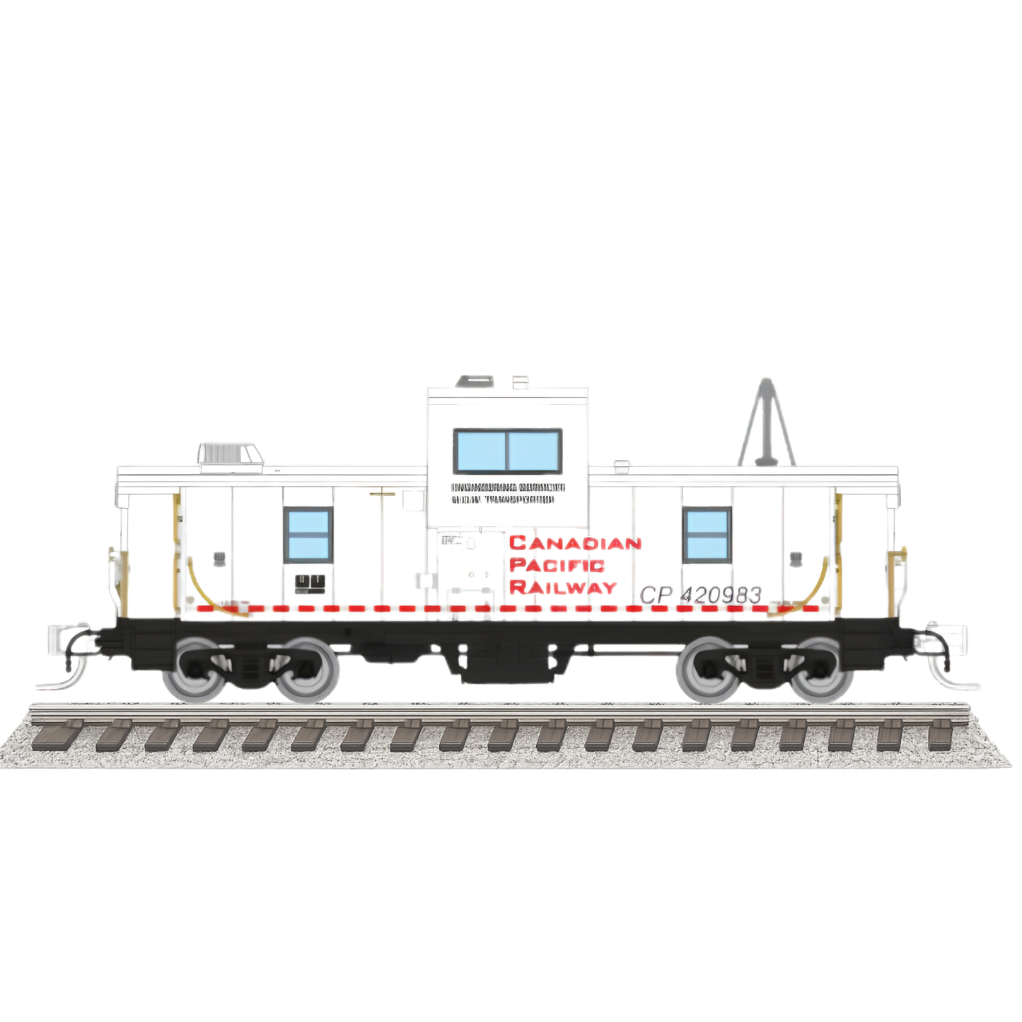 Rapido (510049) | Wide Vision Caboose w/ Lights | Canadian Pacific Railway #420983 | Engineering White | N Scale [PRE-ORDER]