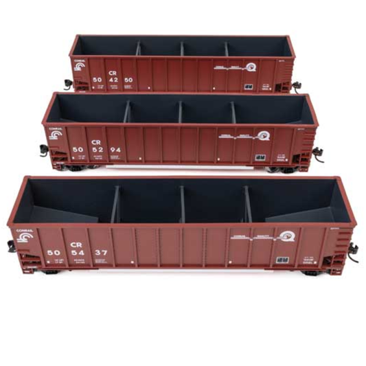 WalthersMainline (910-55915) | 50' Bethgon Coalporter Gondola | 3 Pack | Conrail #504250, 505294, 505437 | HO Scale [PRE-ORDER]