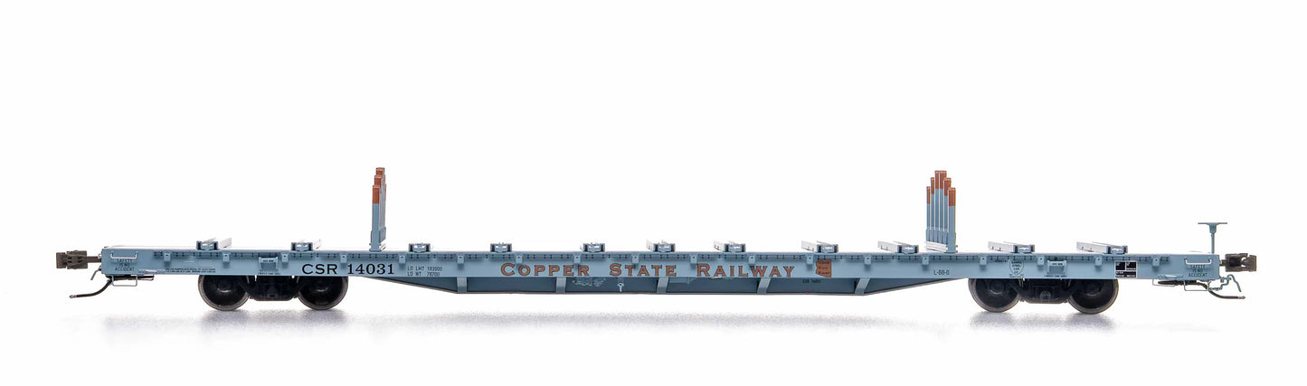Home Shops ScaleTrains BSC Finger Rack Flatcar (CSR 14017) | Copper State Railway #14017 | HO Scale