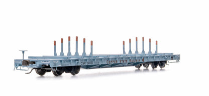 Home Shops ScaleTrains BSC Finger Rack Flatcar (CSR 14017) | Copper State Railway #14017 | HO Scale