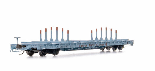 Home Shops ScaleTrains BSC Finger Rack Flatcar (CSR 14031) | Copper State Railway #14031 | HO Scale