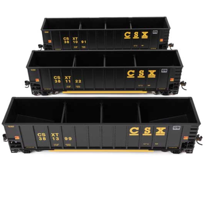 WalthersMainline (910-55911) | 50' Bethgon Coalporter Gondola | 3 Pack | CSX #381091, 381122, 381399 | HO Scale [PRE-ORDER]