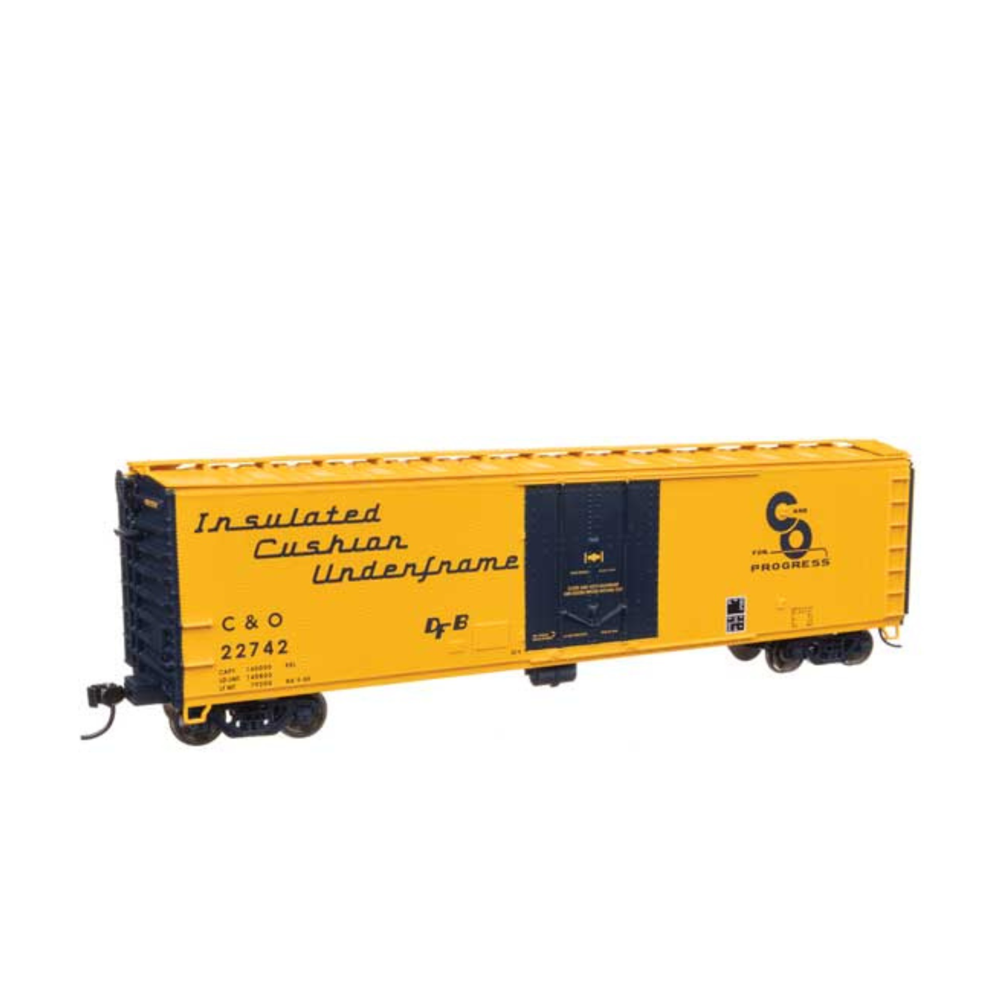 WalthersMainline (910-2855) | 50' PC&F Insulated Boxcar | Chesapeake & Ohio #22743 | HO Scale
