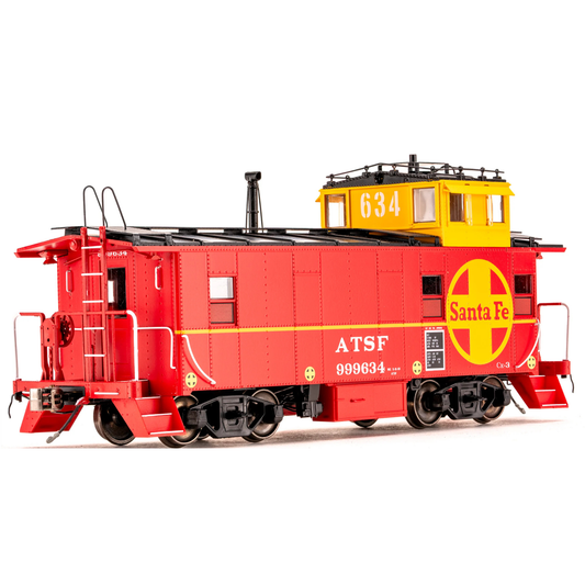 Class One Model Works (CB00307) | Mid-Life Peaked Roof Caboose CE-3 | ATSF #999634 | HO Scale