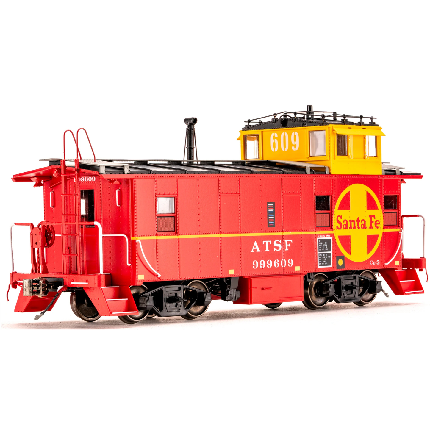 Class One Model Works (CB00302) | Late-Life Peaked Roof Caboose CE-3 | ATSF #999609 | HO Scale
