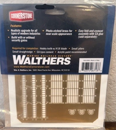 Walthers Cornerstone Cage Ladders & Safety Cages (2956) | Photo Etched Kit | HO Scale