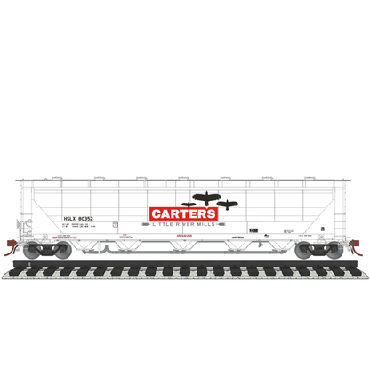 Home Shops Prairie Shadows (HSLX 80398) | Thrall PD 5000 Covered Hopper | Carter's Little River Mills #80398 | HO Scale