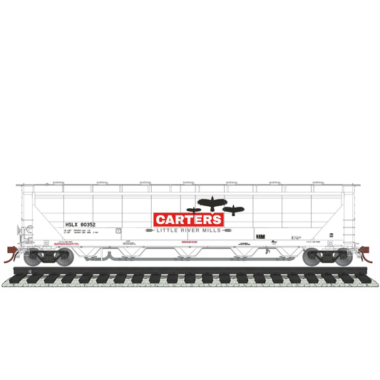 Home Shops Prairie Shadows (HSLX 80375) | Thrall PD 5000 Covered Hopper | Carter's Little River Mills #80375 | HO Scale