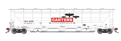 Home Shops Prairie Shadows (HSLX 80398) | Thrall PD 5000 Covered Hopper | Carter's Little River Mills #80398 | HO Scale