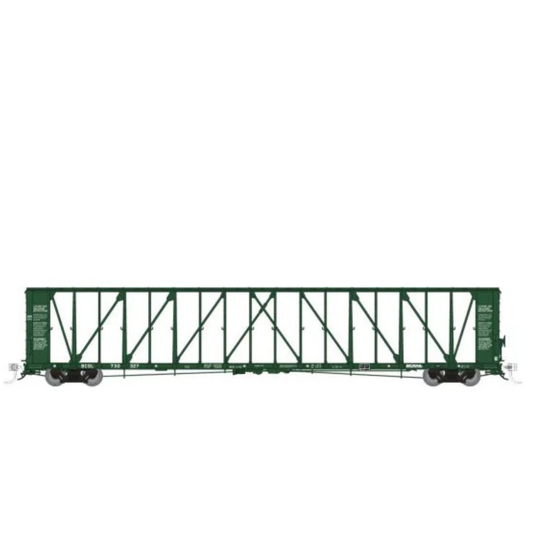 Rapido (174008-6) | NSC 73' Centerbeam Flatcar | BC Rail #730386 | HO Scale