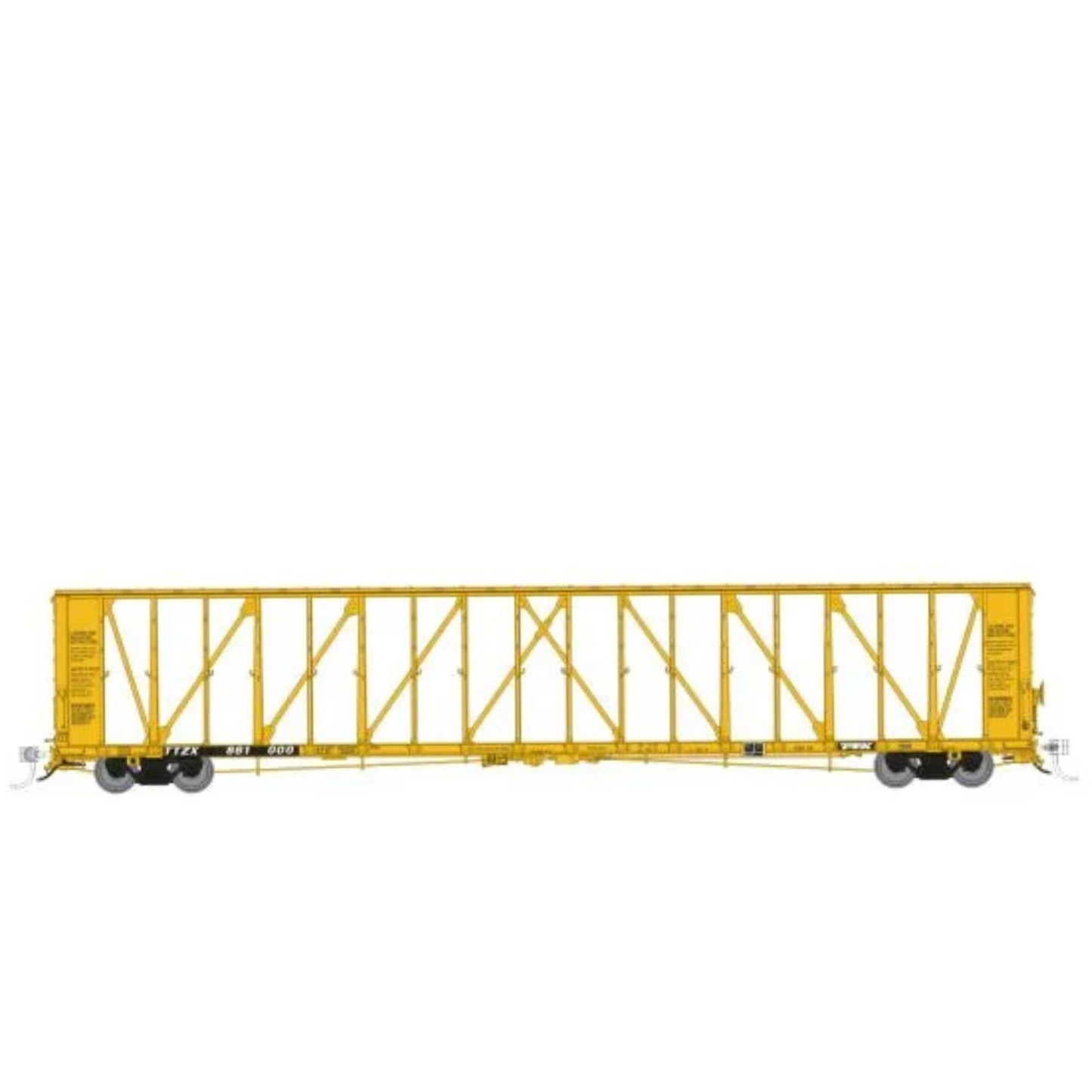 Rapido (174014-1) | NSC 73' Centerbeam Flatcar | Trailer Train TTZK #861000 | Early, Ribbed Deck | HO Scale