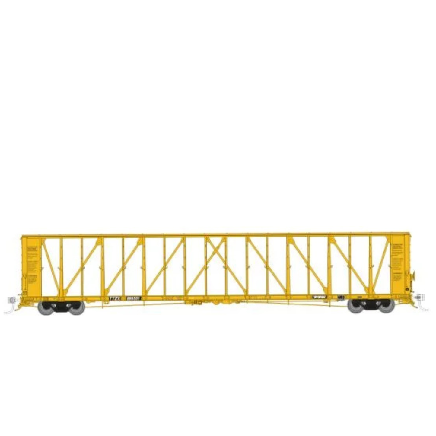 Rapido (174015-4) | NSC 73' Centerbeam Flatcar | Trailer Train TTZK #866624 | Late, Flush Deck Deck | HO Scale