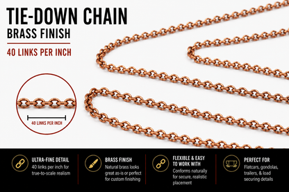 A-Line Products (29216) | Miniature Chain | Brass | 40 Links/Inch, 12 "Long | All Scales