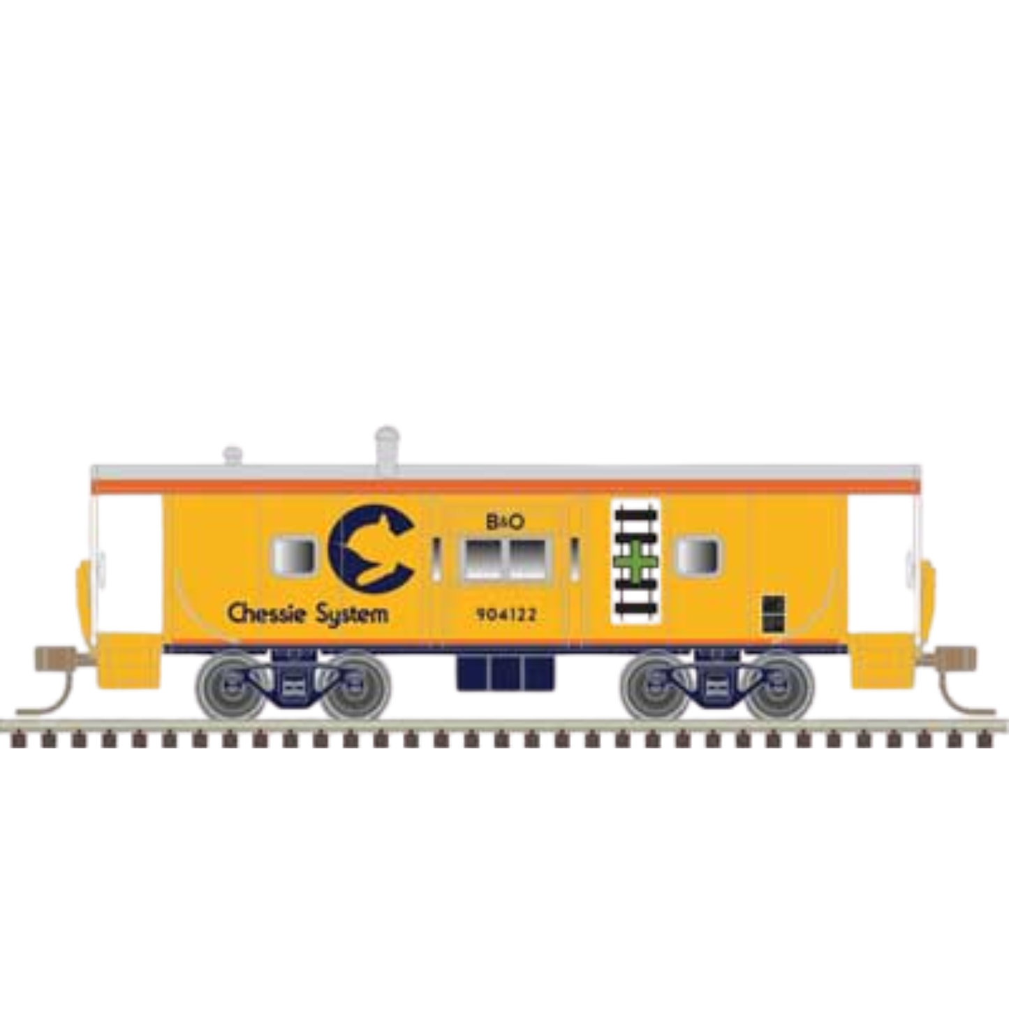 Atlas Master(R) (50007393) • International Steel Bay Window Caboose • Chessie System B&O #904020 • N Scale