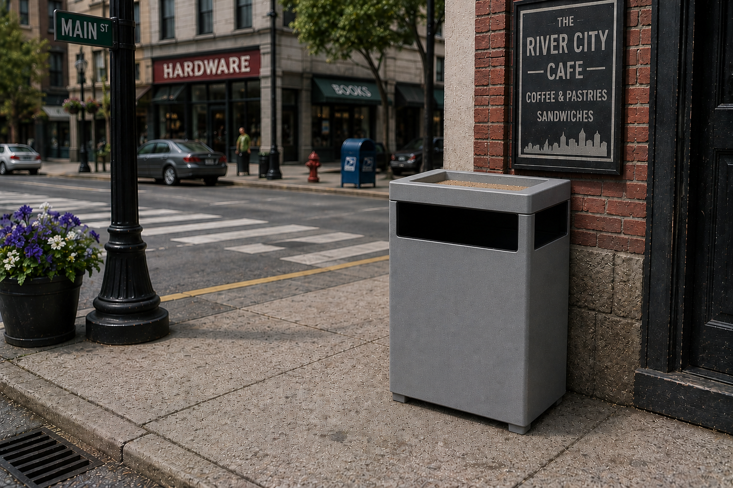Big Dog Trains | City Trash Can | Pkg of 5 | HO Scale