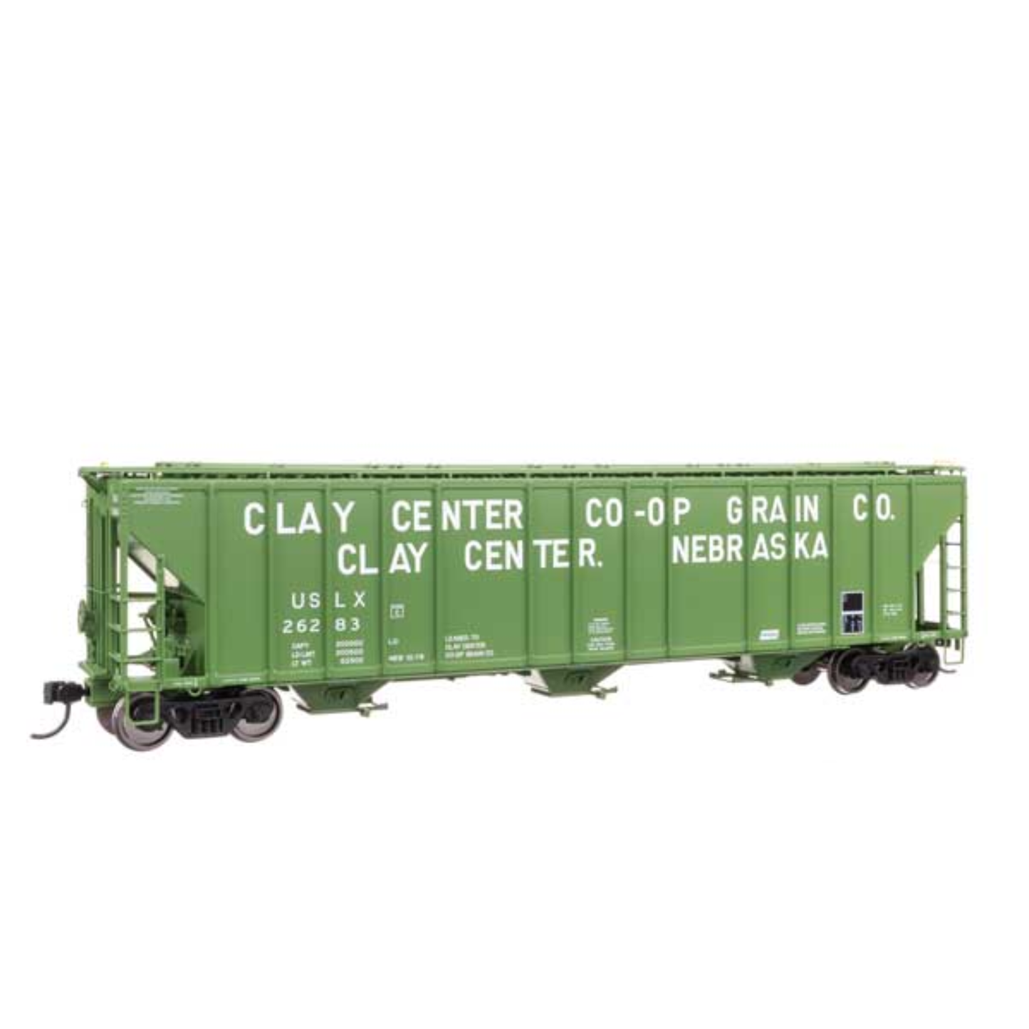 WalthersProto 920-106182 • 55' Evans 4780 Covered Hopper • Clay Center USLX #26283 • HO Scale