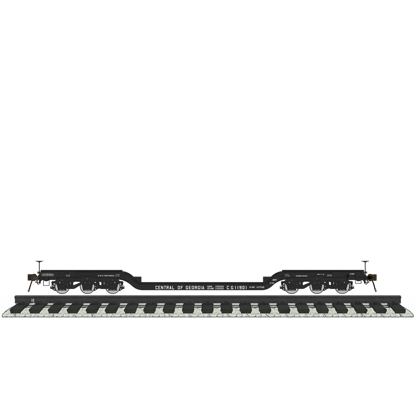Class One Model Works (FC00231) | GSC Heavy Duty Flatcar | Central of Georgia #11901 | HO Scale