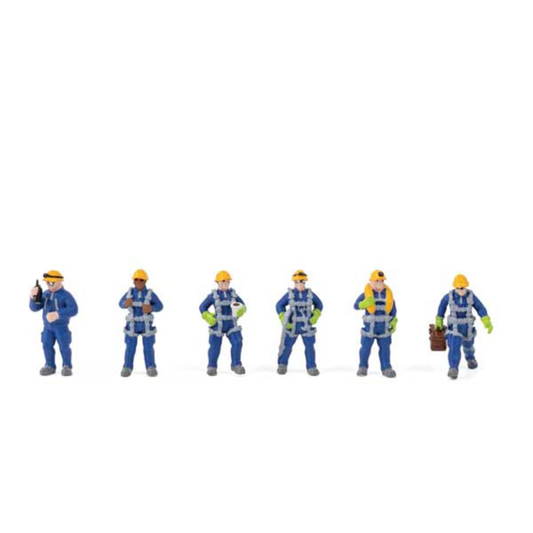 Walthers SceneMaster (949-6209) | Wind Turbine Technicians | 6 pcs | HO Scale