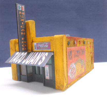 Downtown Deco (1082) • Taco Juan's • Cast-Hydrocal Kit • HO Scale