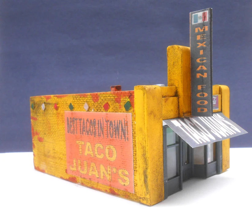 Downtown Deco (1082) • Taco Juan's • Cast-Hydrocal Kit • HO Scale