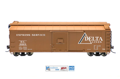 Home Shops Atlas USRA Rebuilt Steel 40' Boxcar Delta Lines #2023 HO Scale