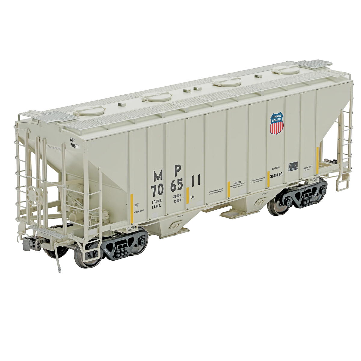 Class One Model Works FC01017 PS 3000CD Two-Bay Hopper MP/UP Merger #706518 HO Scale
